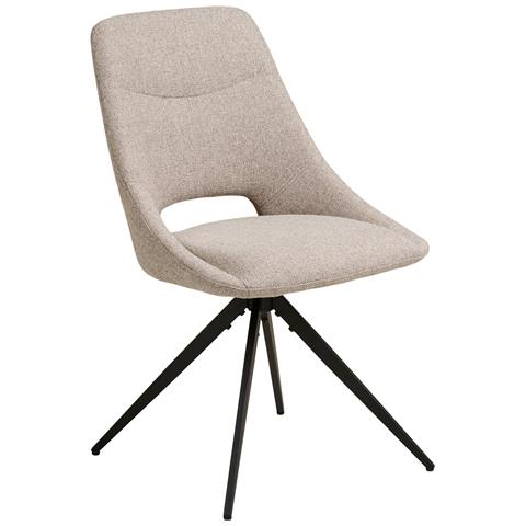 Set Di 2 Sedie Dokka-beige-tessuto-57,5x52x87,5 Cm - Foto 1