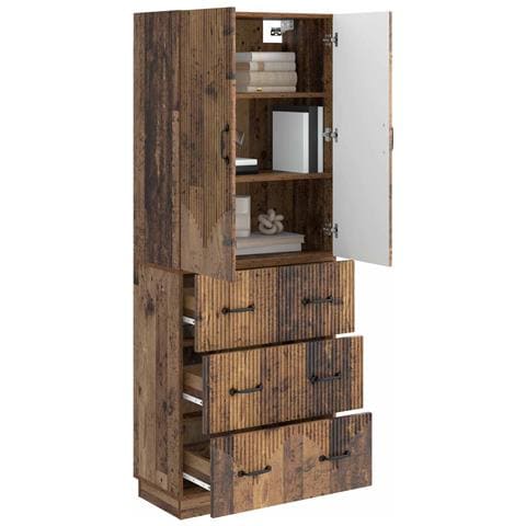 Set di armadi 2 pcs Legno antico 66 x 34,5 x 87 cm - Foto 2