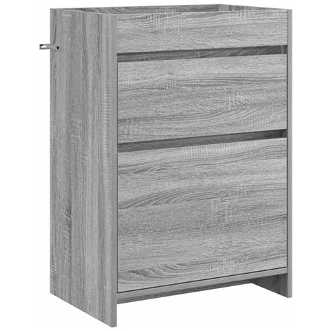 Mobiletto da Bagno Sotto Lavabo Sonoma grigio 56 x 37,5 x 81 cm - Foto 1