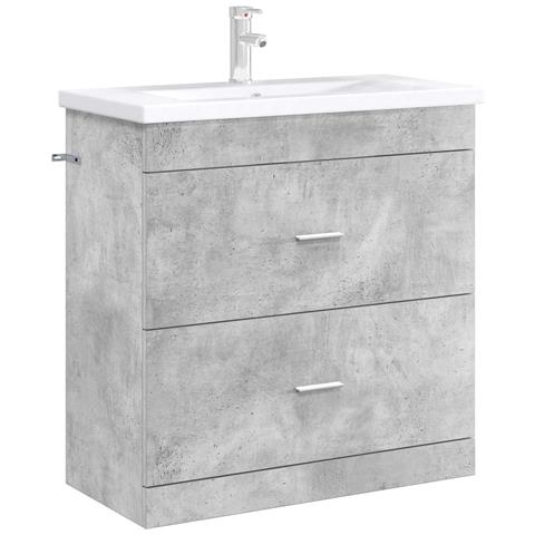 Mobiletto da Bagno Sotto Lavabo Grigio Cemento - Foto 2