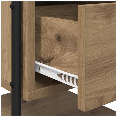 Armadio da Notte 2 pz Rovere Artigianale 35 x 36,5 x 47 cm - Foto 9