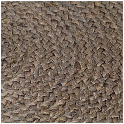 Tappeto Lavorato A Mano In Juta Rotondo 90 Cm Grigio - Foto 2