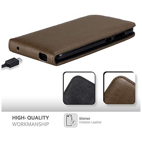 Custodia Compatibile Con Zte Blade A612 In Bruno Caffè - Coperchio Protettivo In Design Flip Con Chiusura Magnetica - Foto 2