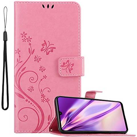 Custodia Compatibile Con Huawei P30 Lite In Rosa Fiore - Coperchio Protettivo In Design Floreale Con Chiusura Magnetica, Funzione Stand E Slot Per Carte - Foto 1