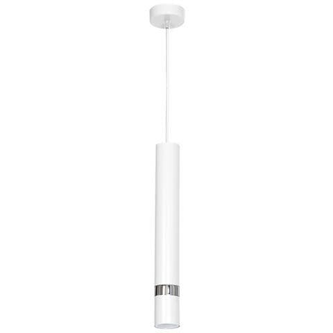 Lampada A Sospensione Joker - Lampadario - Da Soffitto - Bianco, Cromo In Metallo, 8 X 8 X 120 Cm, 1 X Gu10, 8w - Foto 1