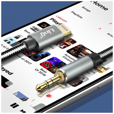 Cavo Lightning A Jack 3.5mm Maschio Suono Di Qualità Nylon Intrecciato 1,5m - Foto 10