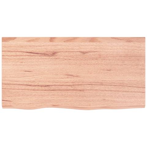 Piano Bagno Marrone 80x40x (2-4) cm Legno Massello Trattato - Foto 2