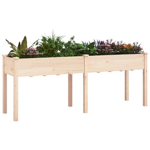 Fioriera Con Fodera 203x53x76 Cm Legno Massello Di Abete - Foto 2