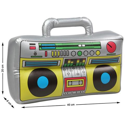 Radio Cassetta 40 X 20 X 8 Cm Accessori Per Travestimenti Gonfiabile Anni 80 - Foto 1