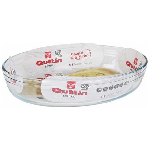 Pirofila Da Forno Quttin Trasparente 2,2 L Vetro Ovale 30,1 X 20,9 X 6,3 Cm (4 Unità) - Foto 4