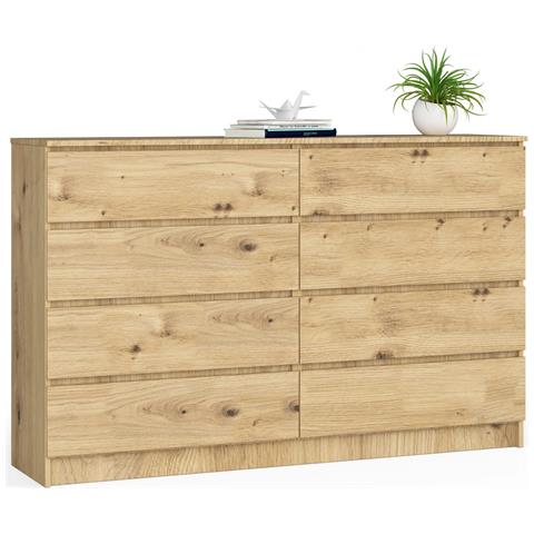 Cassettiera K160, 8 cassetti, 160x40x99 cm, Colore Quercia Artisan - Foto 1