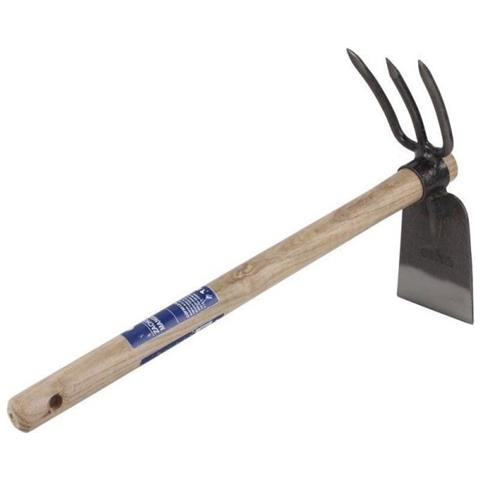 Trade Shop - Zappa Doppia Attrezzo Giardinaggio Coltivare Giardino Manico In Legno - Foto 1