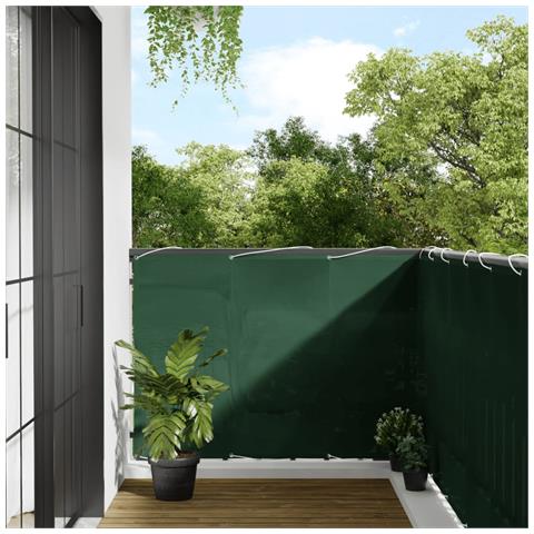 Paravento Balcone Verde Scuro 120x700 Cm 100% Poliestere Oxford - Foto 1