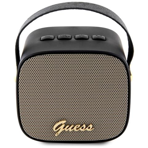 Speaker Bluetooth 5.3 Compatto 5w Con Tracolla In Pelle Stampa 4g, Nero - Foto 1