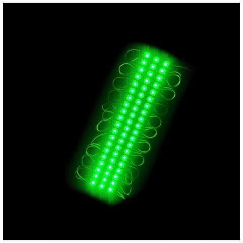 Modulo Led 12v 20 Strisce Per Insegne Tabelle Striscia Luce Verde - Foto 2