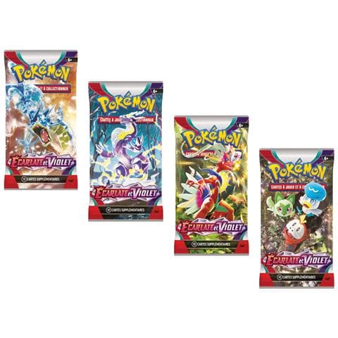 Giochi Di Carte Da Collezione 4 Booster Scarlet Purple Ev01 Francese, Multicolore - Foto 1