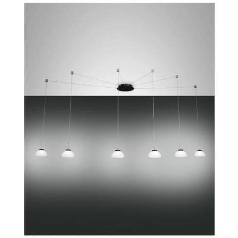 Lampadario A Sospensione Arabella A Led In Metallo E Vetro Soffiato Bianco 3547-46-102 - Foto 2