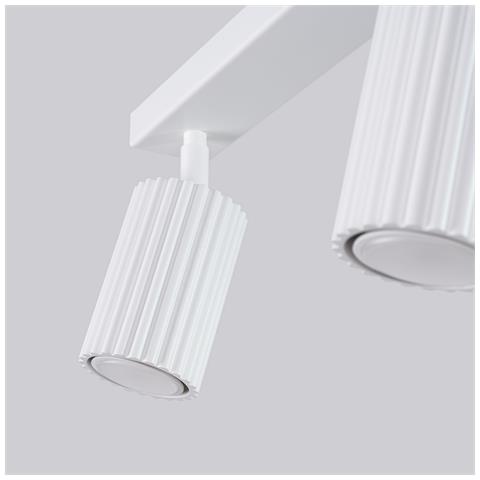 Lampada Da Soffitto Karbon 2 Bianco Sl. 1542 - Minimalista Lampada Da Soffitto Bianco 16.5x30x6.5 Cm - Foto 8