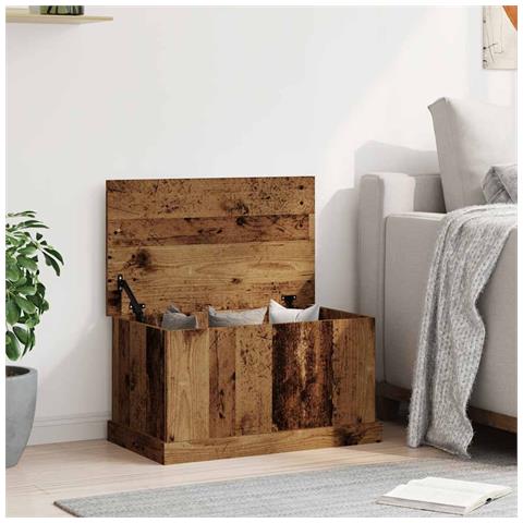 Scatola Portaoggetti Legno Antico 70x40x38 Cm Legno Multistrato - Foto 3