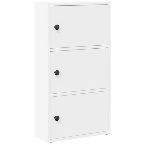 Libreria Bianca 40x24x77 Cm In Legno Multistrato - Foto 2