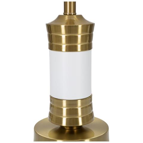 Lampada Da Tavolo Mf145 - Bianco - Metallo - 31x31x52 Cm - Foto 2