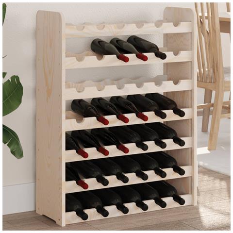 Portavini 67,5x25x87 Cm In Legno Massello Di Pino - Foto 8