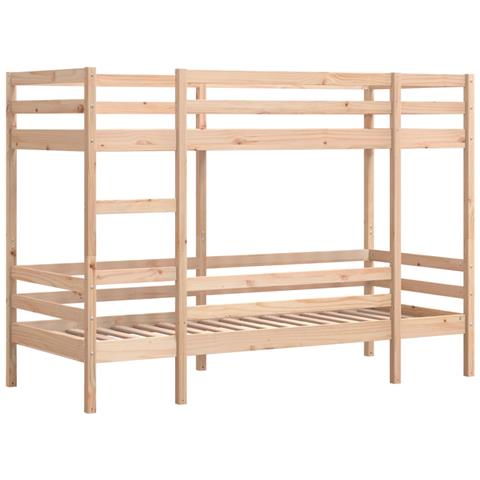 Letto A Castello Senza Materasso 90x190 Cm Legno Di Pino - Foto 2