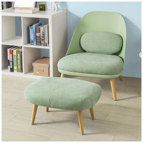 Sobuy Poltrona Con Poggiapiedi In Faggio 67x73x76cm Fst63-gr - Foto 8