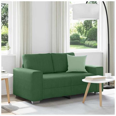 Divano Divanetto Verde giungla 120cm Tessuto di Velluto a Coste - Foto 2