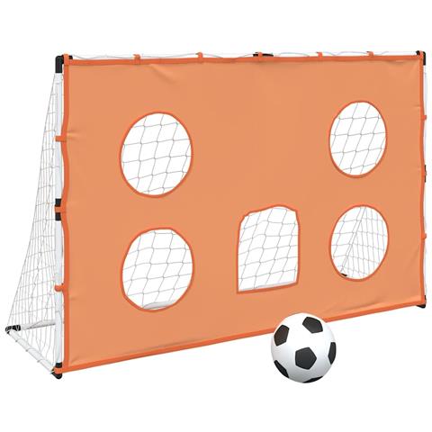 Porta Calcio Bambini Tappeto Bersagli e Pallone 182x62x118 cm - Foto 1
