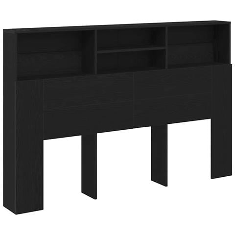 Mobile Testiera  in Rovere Nero - 160x19x103.5 cm Realizzato in Legno Ingegnerizzato - Foto 1