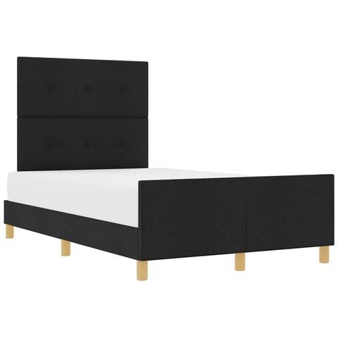 Struttura Letto  Nera 120x200 cm Tessuto - Foto 1