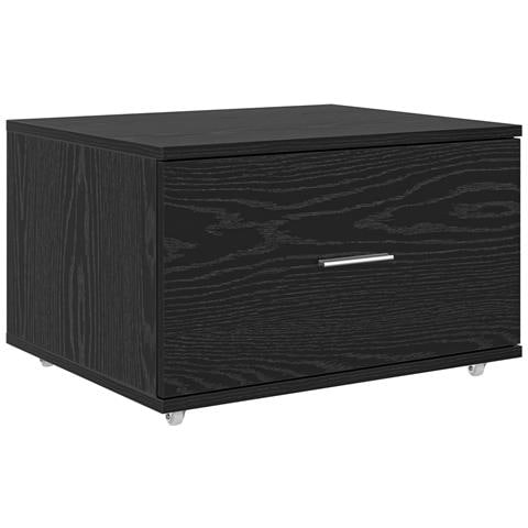 Mobile con Cassetti Rovere Nero Legno Ingegnerizzato Compatto - Foto 1