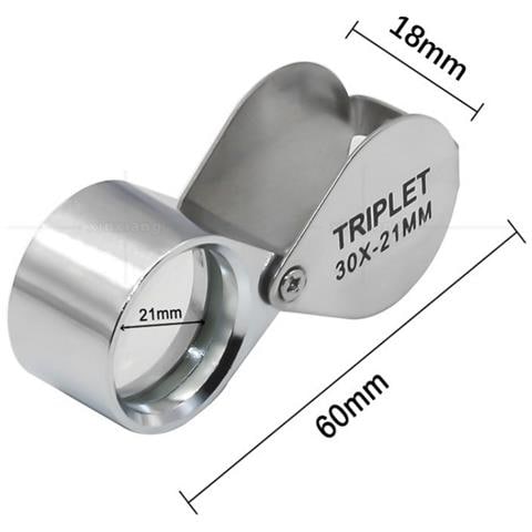 Lente D'ingrandimento Pieghevole 10x21 Per Gioielli Antichi E Monete - Loupe Tascabile - Foto 4