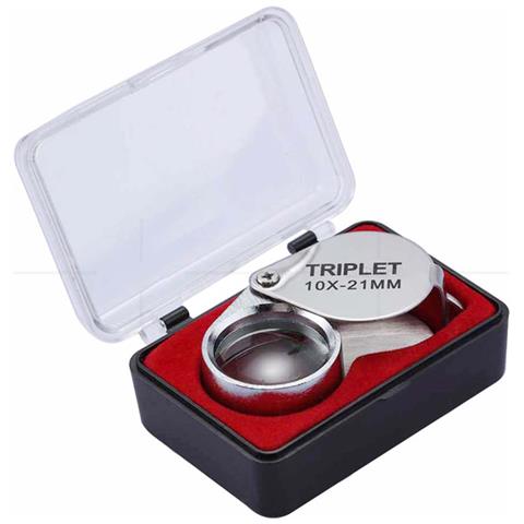 Lente D'ingrandimento Pieghevole 10x21 Per Gioielli Antichi E Monete - Loupe Tascabile - Foto 1