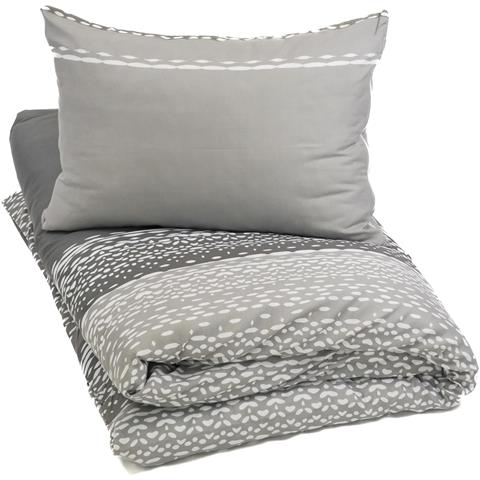 Completo Biancheria Da Letto Federa 50x70cm Per Piumone 200x200cm Grigio - Foto 1