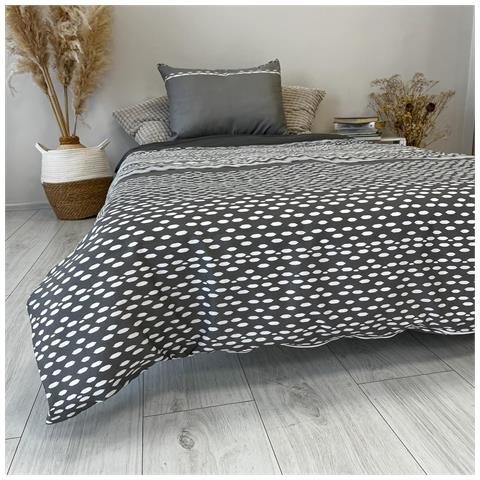 Completo Biancheria Da Letto Federa 50x70cm Per Piumone 200x200cm Grigio - Foto 7