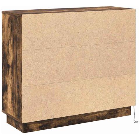 Credenza Rovere fumé 90 x 32 x 75 cm Legno multistrato - Foto 9