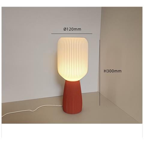 Lampada Da Tavolo Usb Dimmerabile Con Base 3d - Moderna Luce Notturna Da Comodino - Foto 3