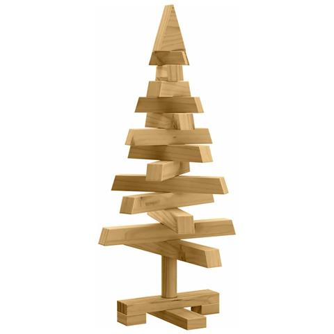 Alberi di Natale Marrone 60 cm Legno di pino massello - Foto 1