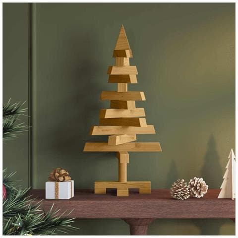 Alberi di Natale Marrone 60 cm Legno di pino massello - Foto 2