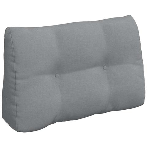 Cuscino per Schiena Grigio chiaro 80 x 24 x 50 cm Tessuto - Foto 1