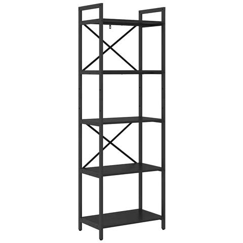 Libreria Rovere Nero 56 x 34 x 171 cm Legno multistrato - Foto 1