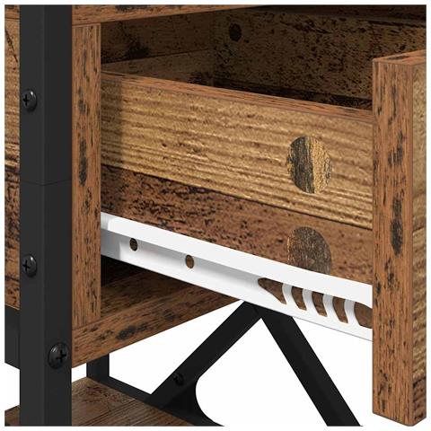 Armadio da Notte con cassetto Legno vecchio 40 x 42 x 55 cm - Foto 9