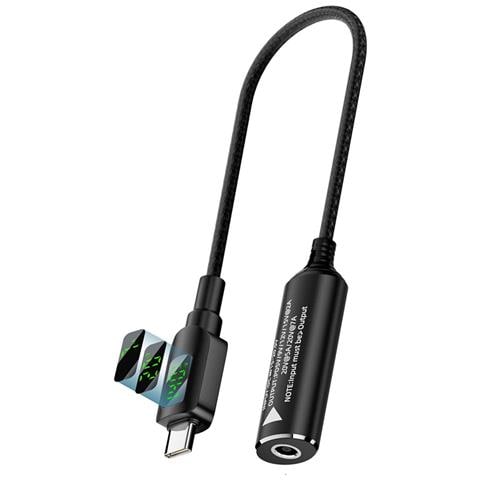 Adattatore Da 140w Dc A Type-c Con Display Digitale, Cavo Corto - 4.5x0.6mm Femmina A Usb-c Maschio - Foto 2