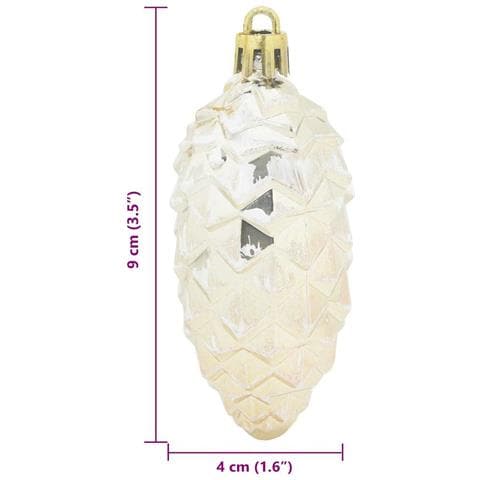 Palla di pino di Natale 40 pcs Champagne Plastica - Foto 6