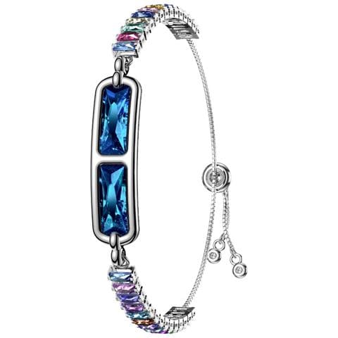 Braccialetto Smart Diamante Blu Fitness Tracker Con Frequenza Cardiaca E Monitoraggio Ossigeno Nel Sangue - Foto 1