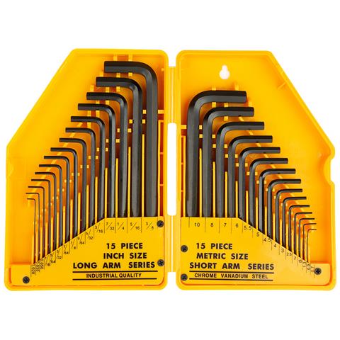 30PZ chiave esagonale a brugola Wrench Set, metrico / SAE - Foto 5