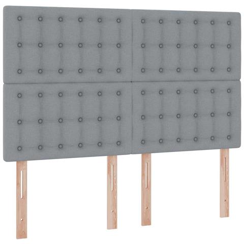 Letto con contenitore e materasso Grigio chiaro 140 x 200 cm - Foto 9