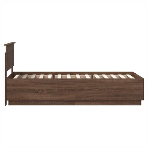 Struttura del letto con testiera Rovere Marrone 100 x 200 cm - Foto 9